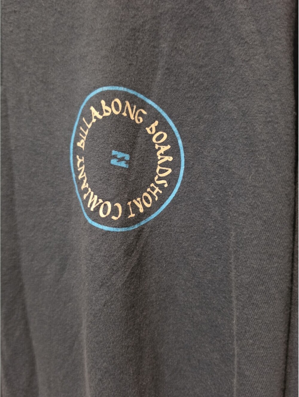 Billabong Premium Cotton Navy Long Sleeve XXL Surf Skate Streetwear Logo Tee - Picture 2 of 5